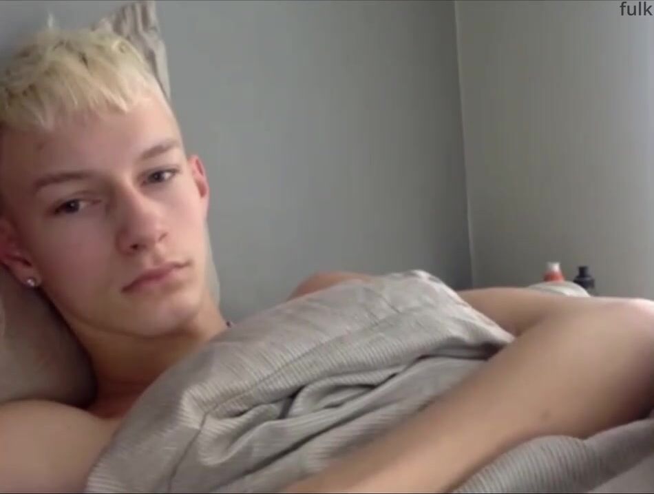 Twink bareback solo strokes hard cock