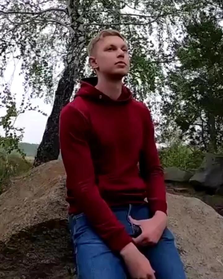 Blond boy solo in nature twink porn