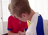 Blond footballer