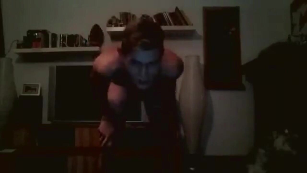 Blond german cam boy strips fingers and floor wank and cum - 10-16-25
