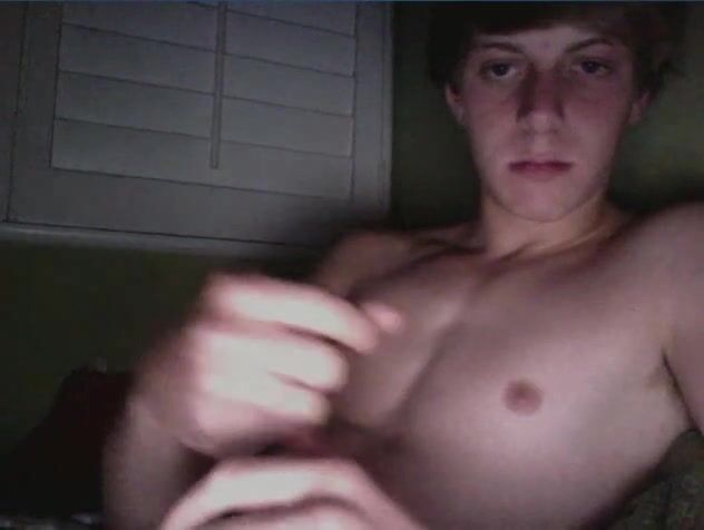 Blond guy jerking off