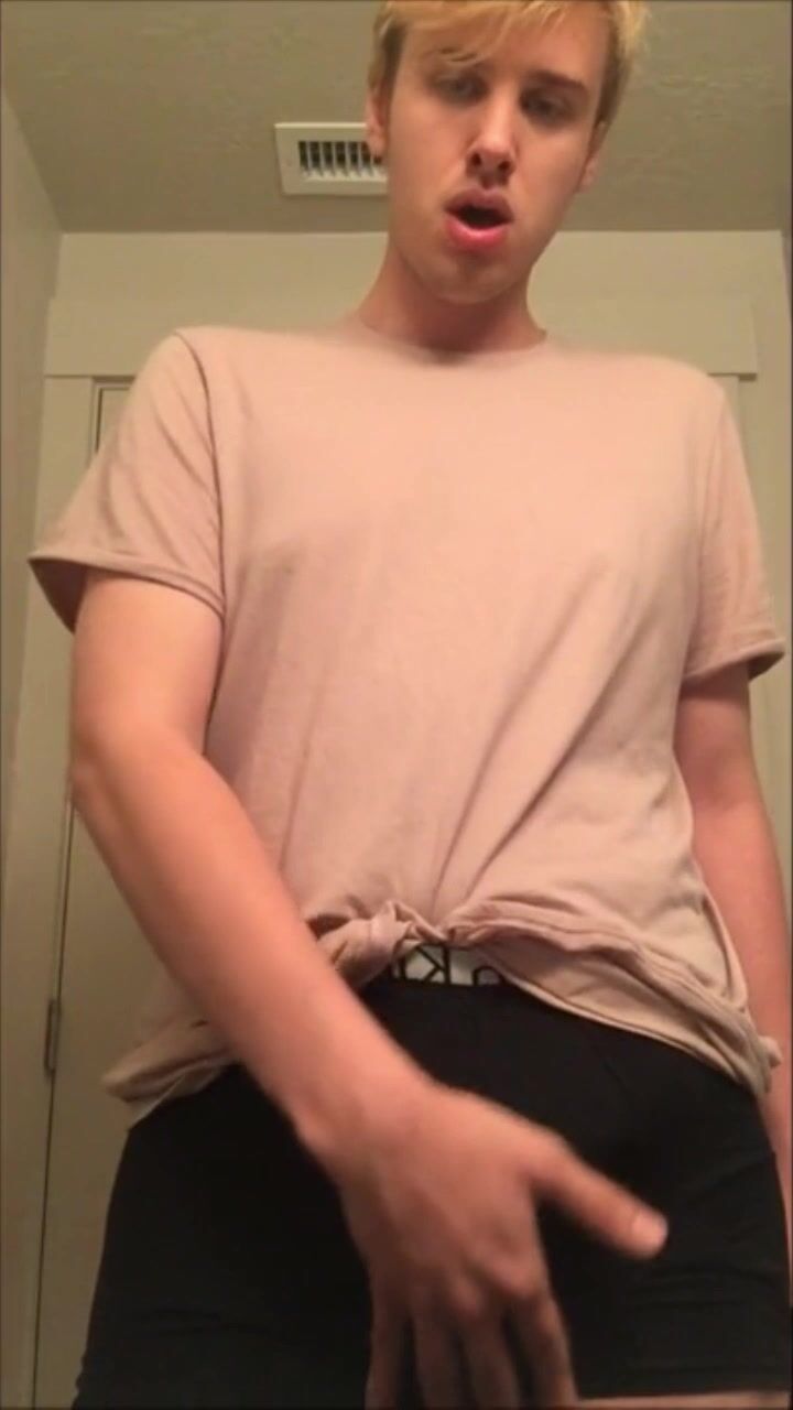 Blonde twink cums - shows off tight hole - 11-11-25