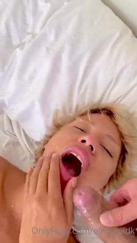 Blonde twink gets hot facial