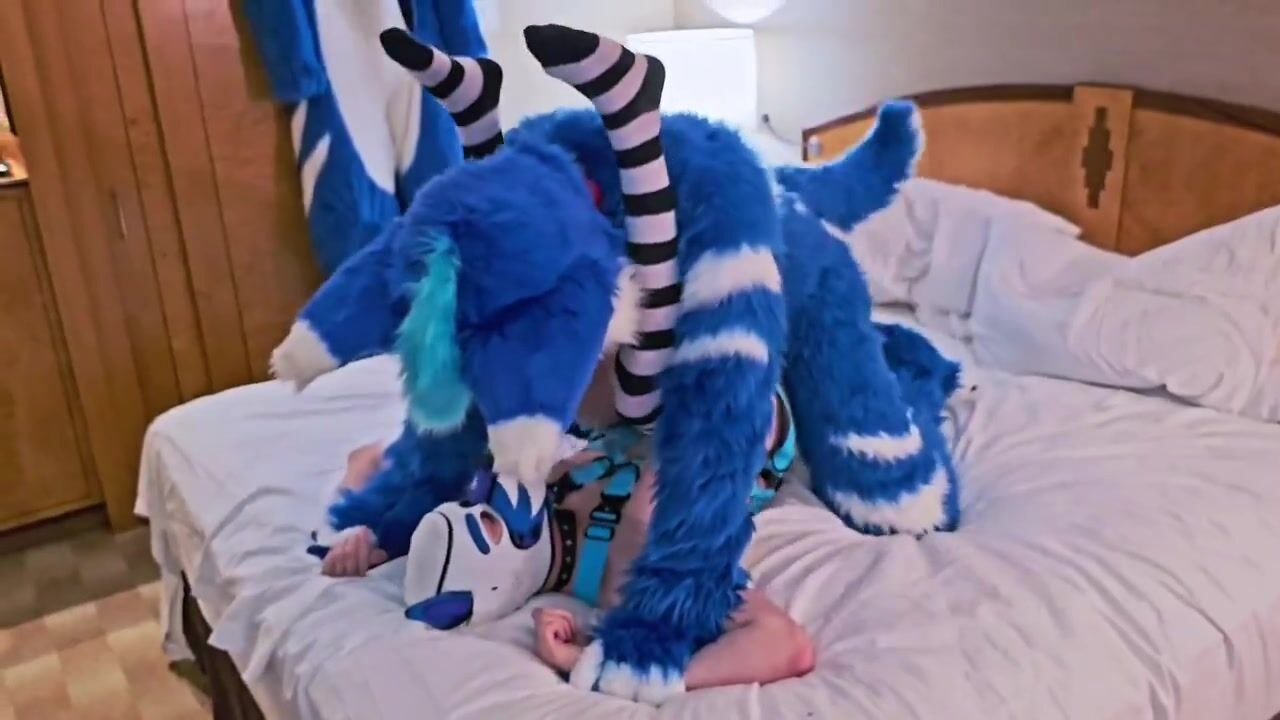 Blue furry craves pup ass raw