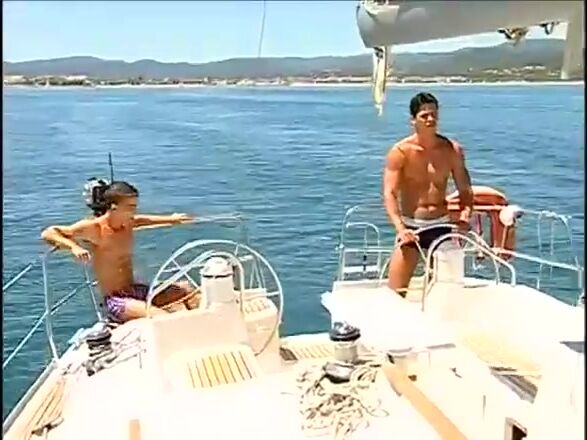 Sunny paradise boat bareback