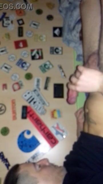 Italian twink wanks his hard cock