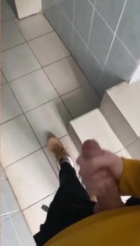 School boy jerks off