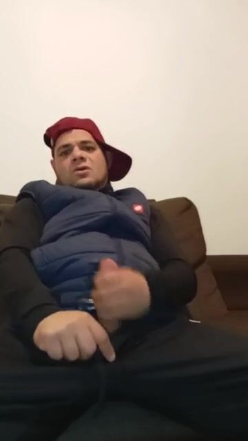 Sexy chav boy strokes his cock