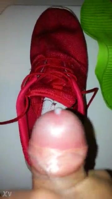 Toilet boy wanks off trainer
