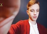 Redhead teen boy wanks his cock