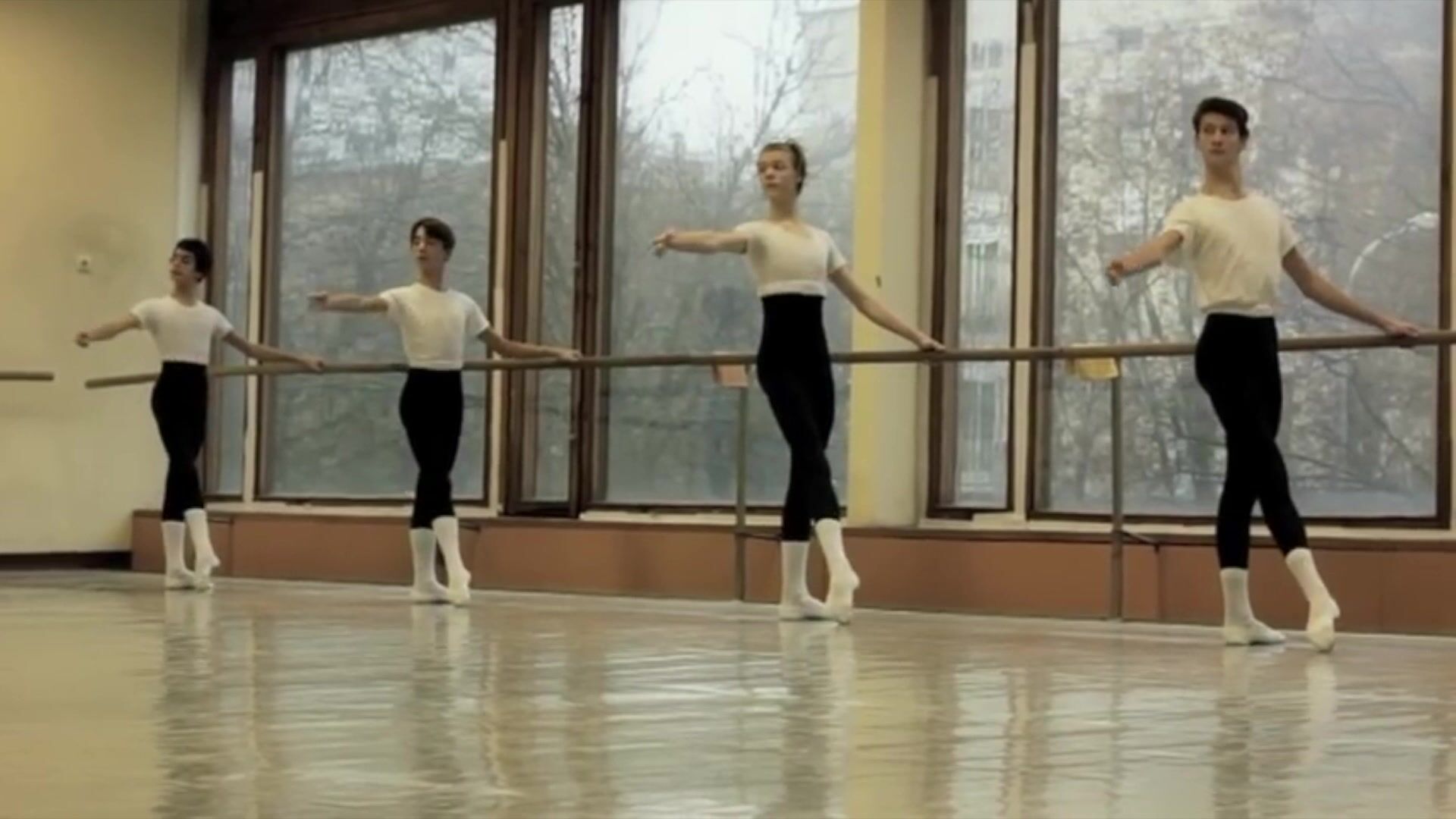 Boys exam in bolshoi ballet academy