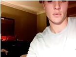 Schoolgirl watches boys jerk off porn