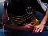 Sporty latino boy cums hard