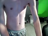 Twink wanks his hard cock in personal studio
