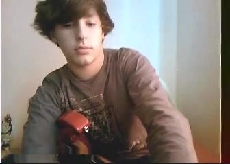 Guitar player shows off thick cock