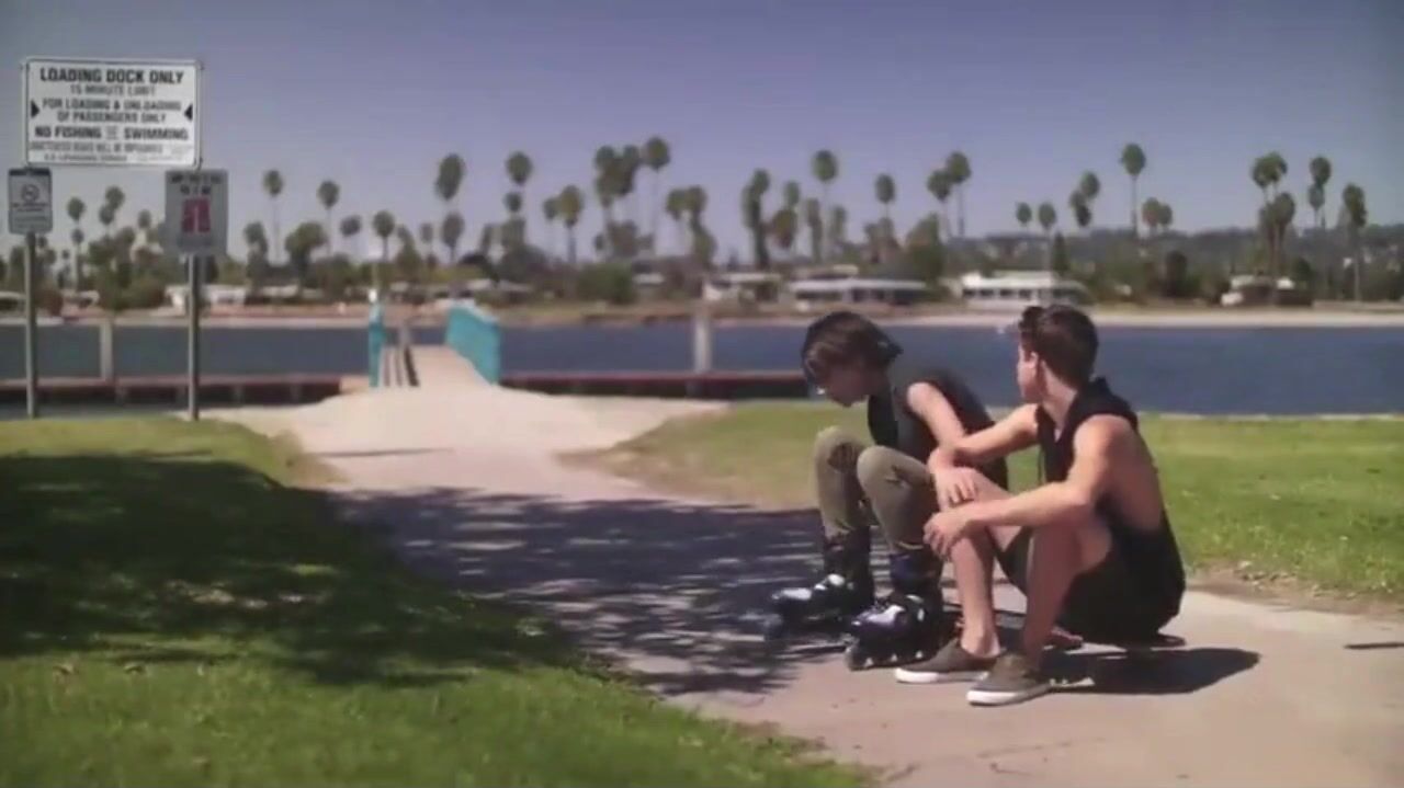Bareback skater boys brothers fun