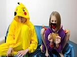 Cute gay teen boys in pyjamas on cam