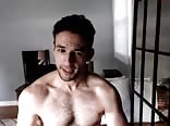 Twink rides muscle daddy bareback on camera