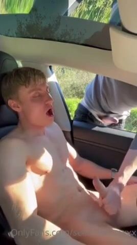 Car handjob boy twink porn real