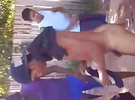 Changing clothes in the street