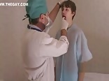 Gay teen medical exam at doctor's office