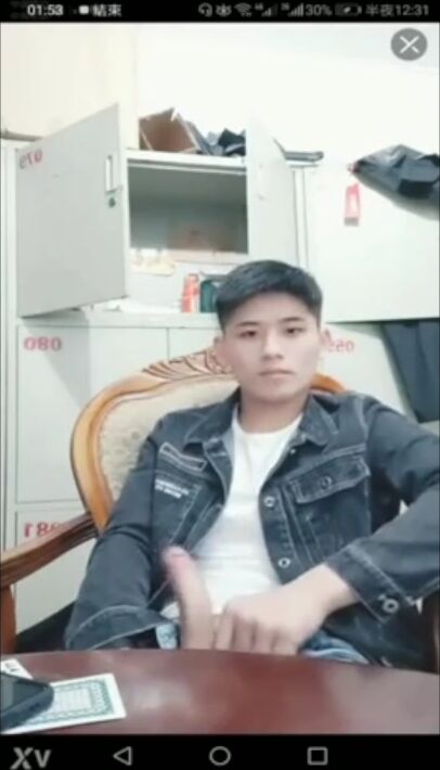 Chinese twink daddy muscle bareback cock