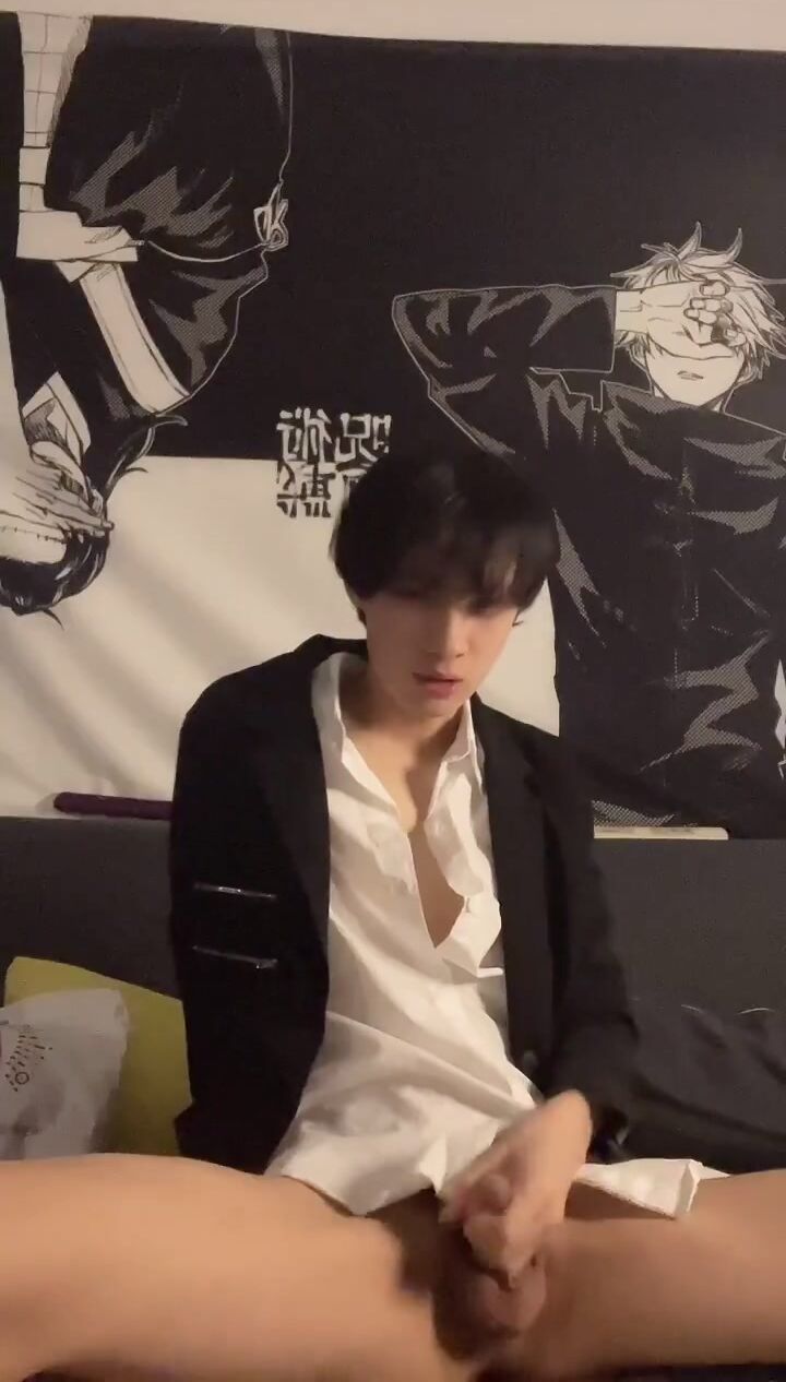 Chinese twink in suit