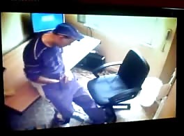 Caught cleaning hidden cock