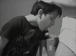 Cocksucking twink gets hot facial