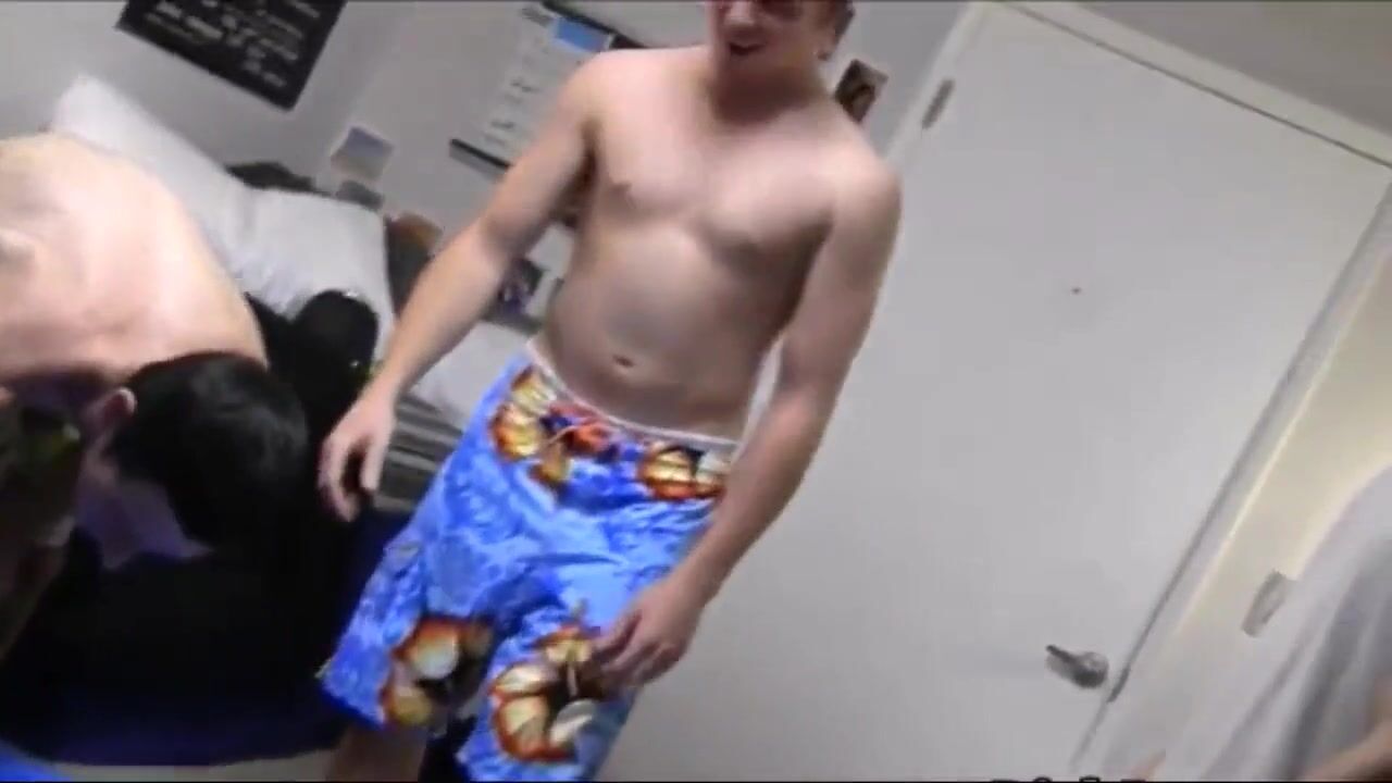 College frats play naked games in dorm