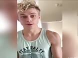 College twink porn fucks his toy pussy