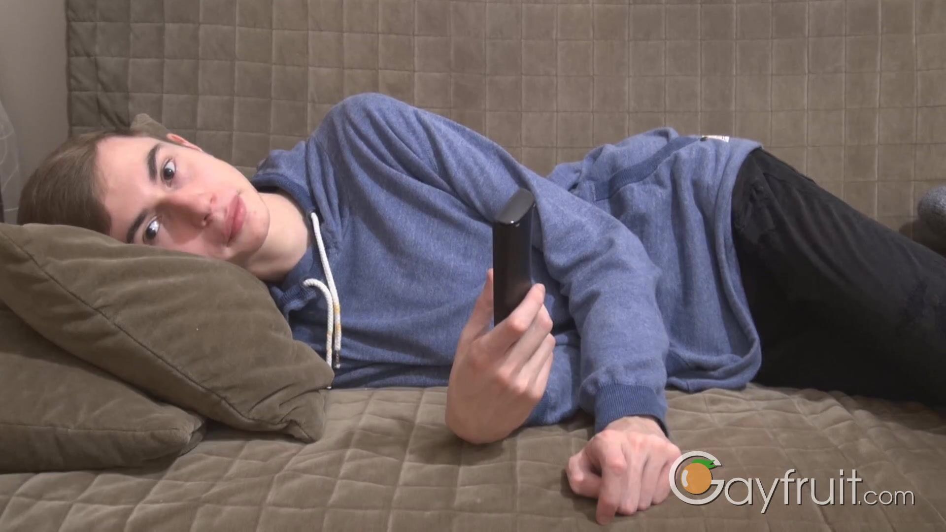 Hot orange solo couch