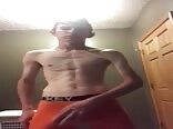 Country boy shows off his jockstrap cock