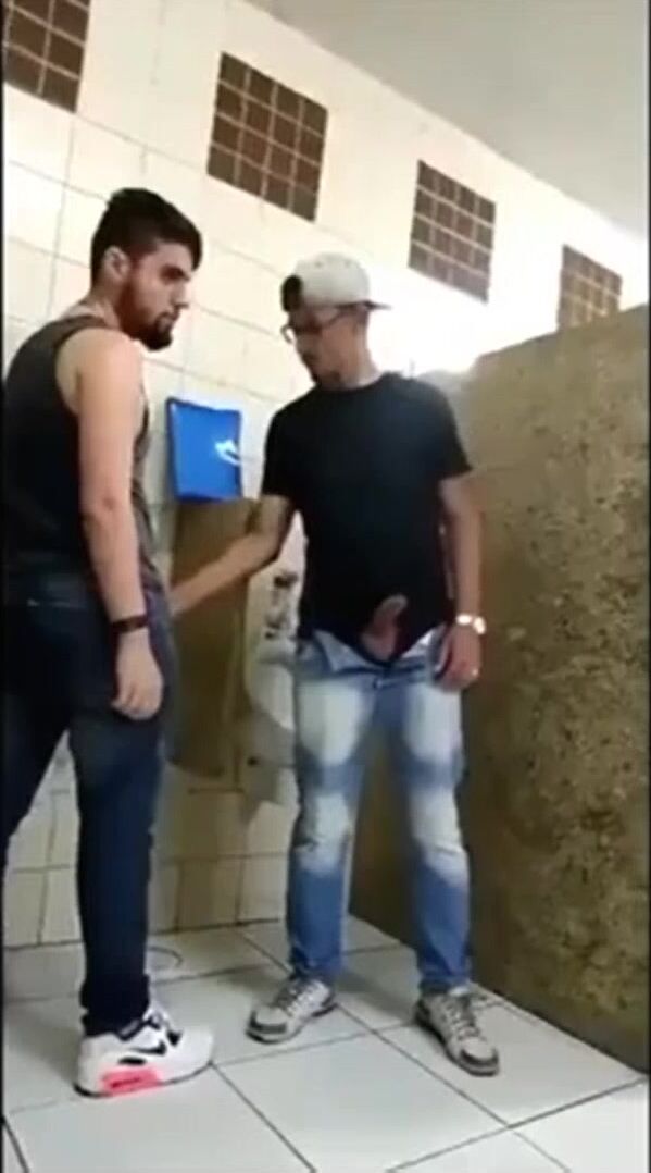 Ay boys cruising public toilet for bareback cock
