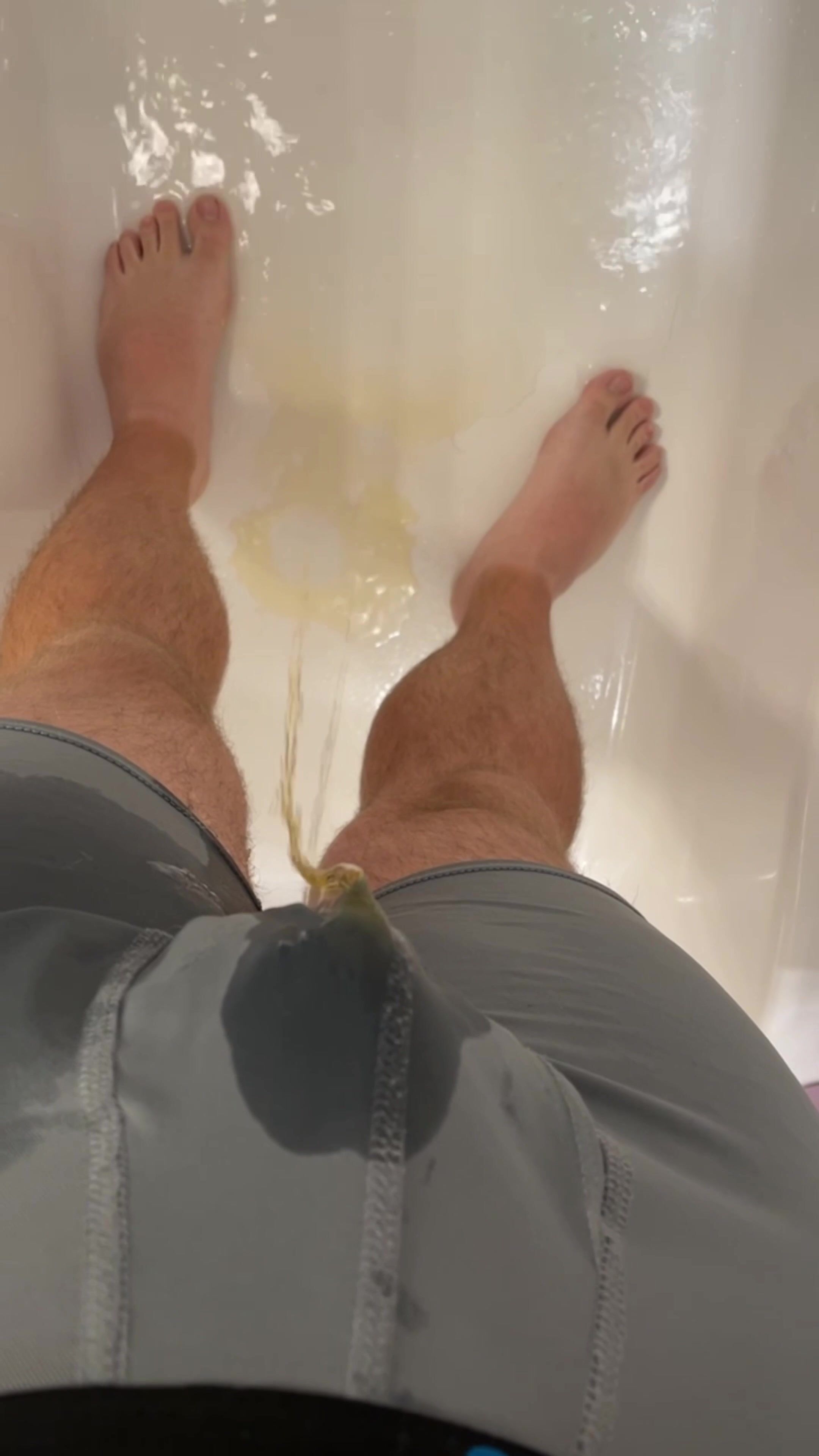 Cumming and pissing in underwear