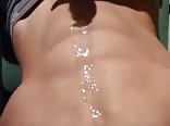 Skinny guy cums alone