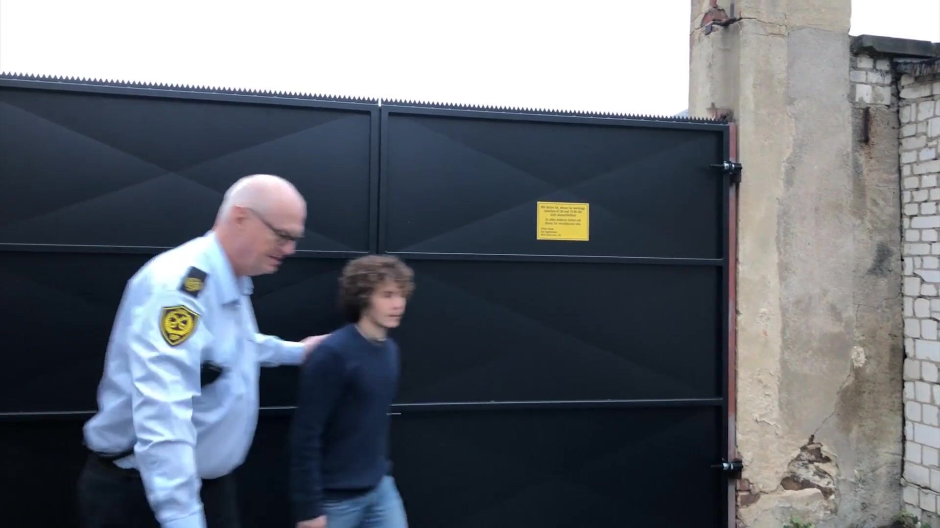 Curly boy inspection in jail