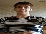 Cute 19yo with shaved uncut cock jerks gay porn