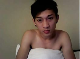 Cute asian twink masturbation