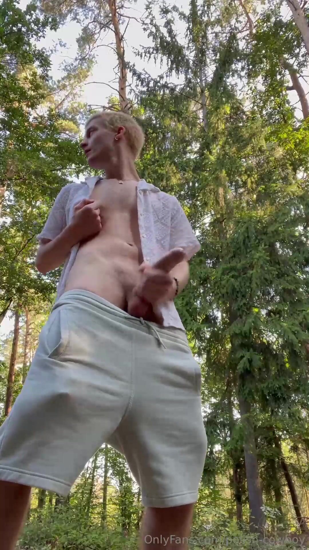 Cute big cock polish cowboy outside bate