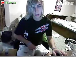 Cute blond masturbates