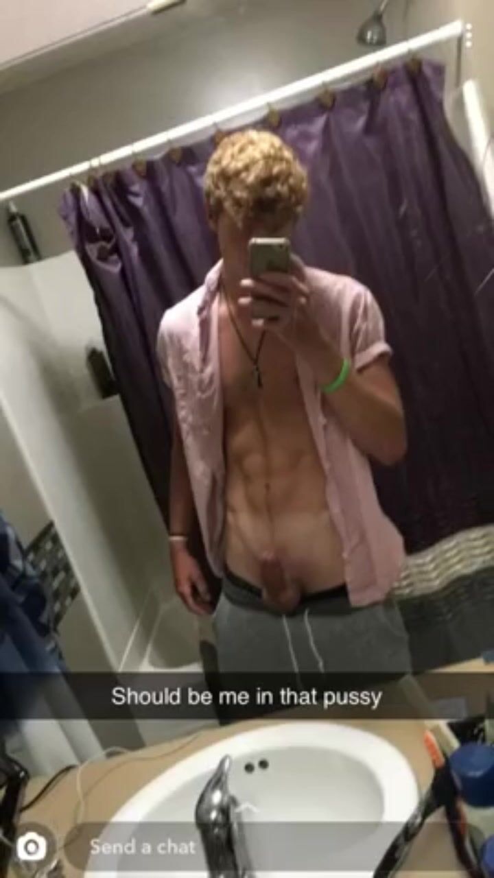 Cute blonde cumming twice on snapchat