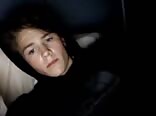 Cute boy porn in hoodie stroking in the dark
