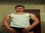 Cute boy strokes his hard cock 4