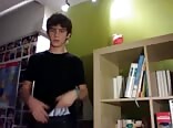 Cute twink boy strips for gay porn