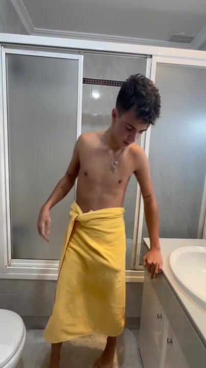 Cute boy teases daddy’s bareback cock