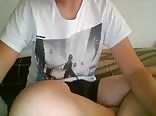 Cute boy shows off round ass