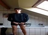 Cute boys porn show nice body in the bathroom