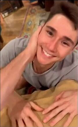 College twink sucks muscle daddy cock