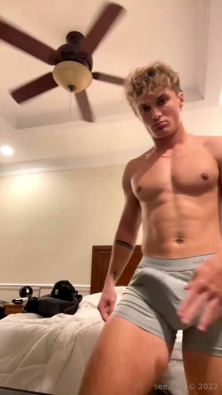 Cute fit blonde connor lee striping off